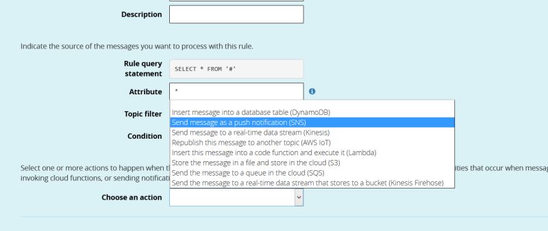 Send message as a push notification (SNS)